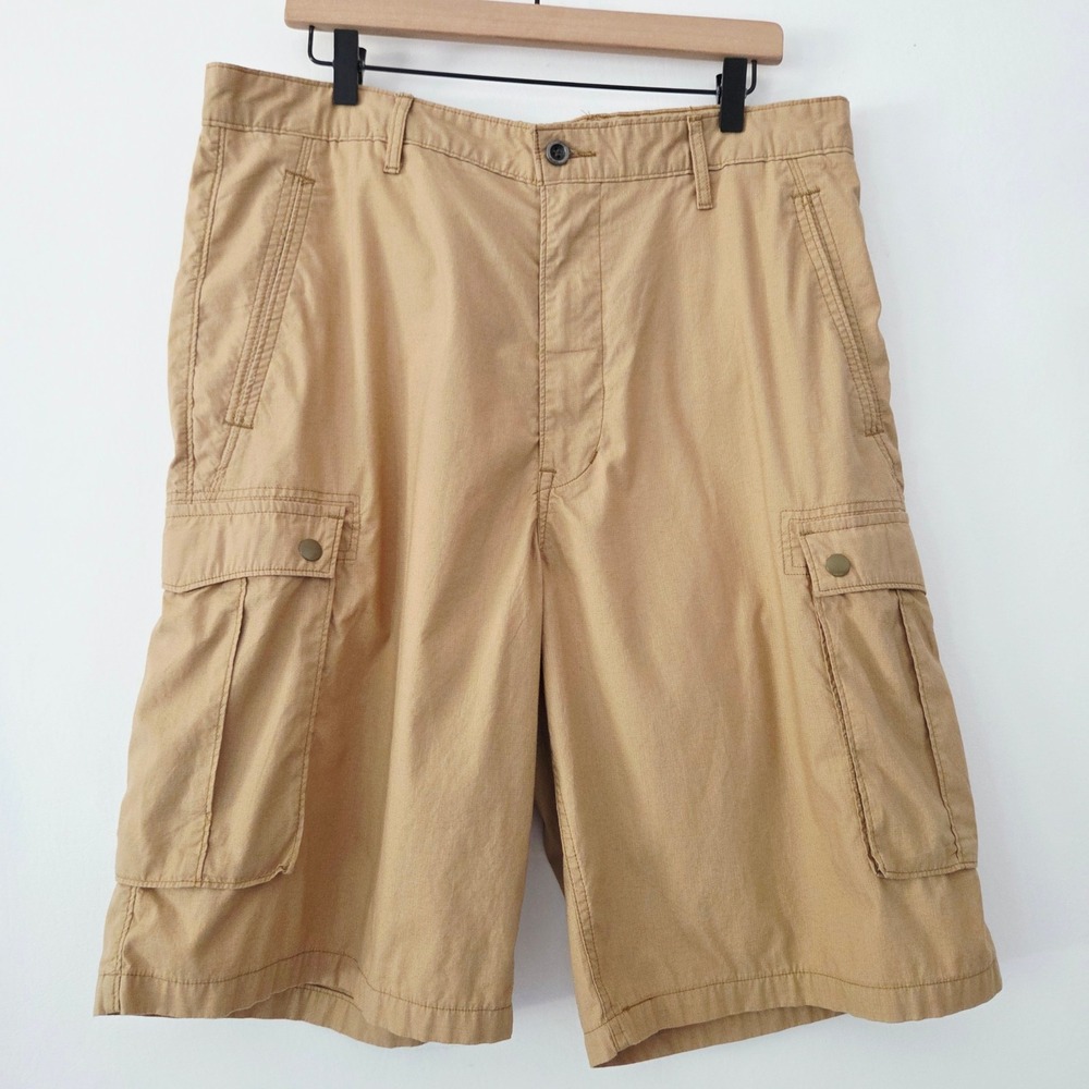 Levi's Cargo Shorts Khaki Tan Utility Pocket Casual Mens W36